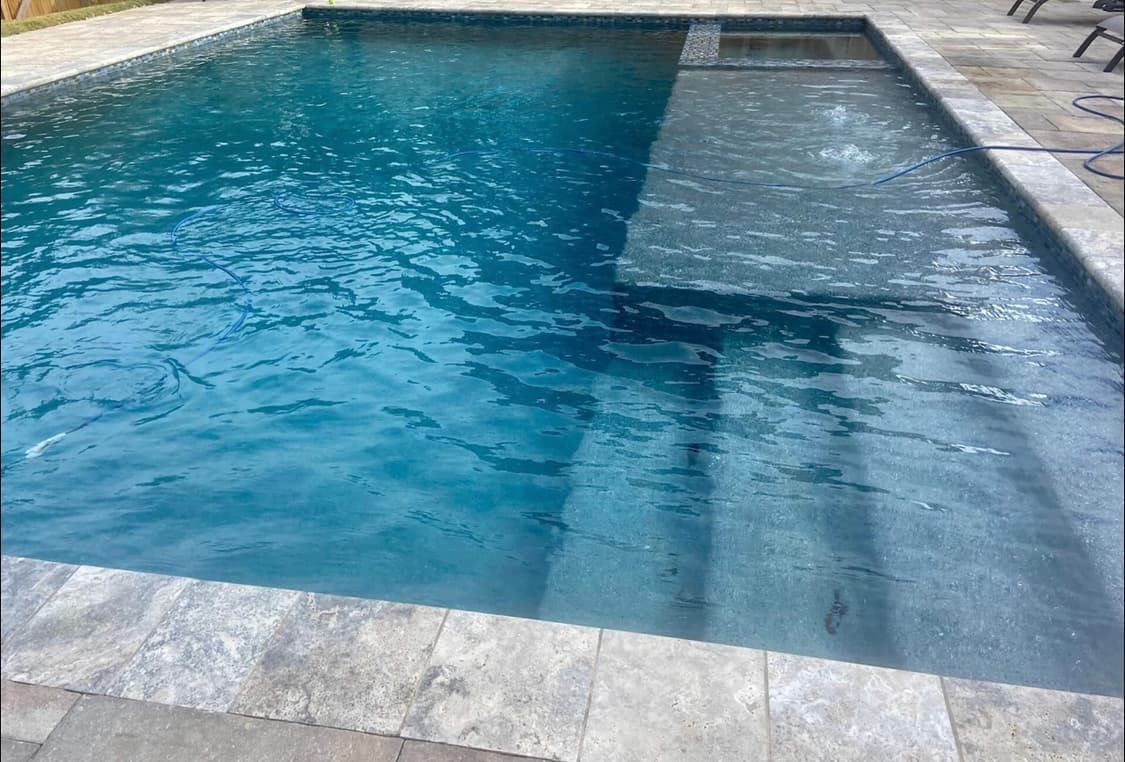 Before-during renovation progress showing structural work.