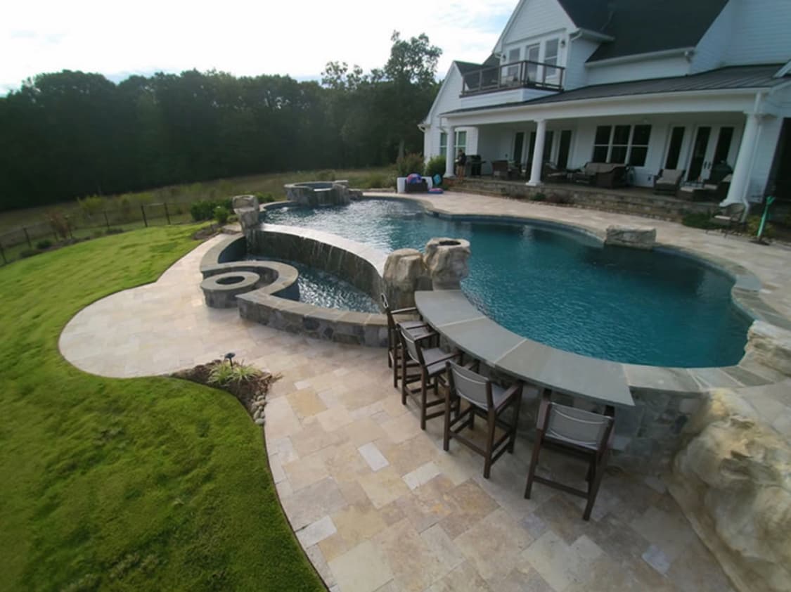 Premium coping and finish detail on a completed remodel.