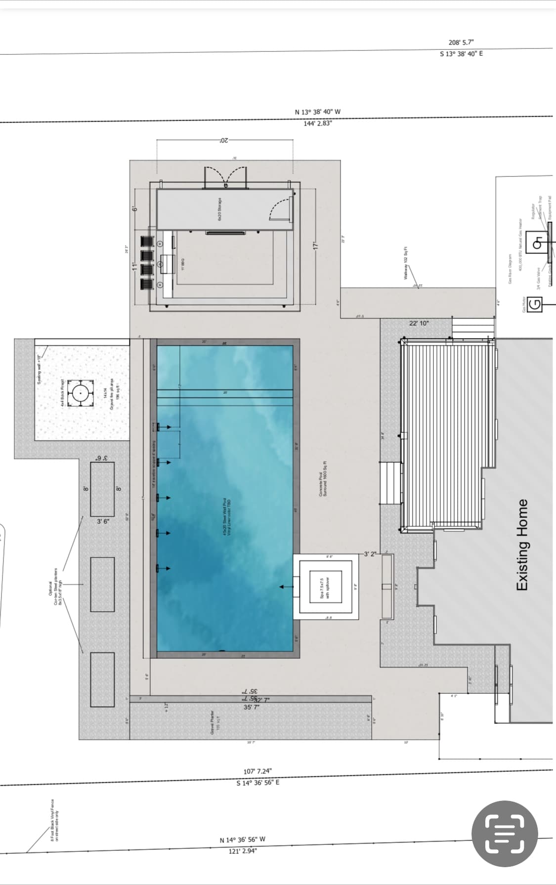 Commercial-style pool environment with expansive deck area.